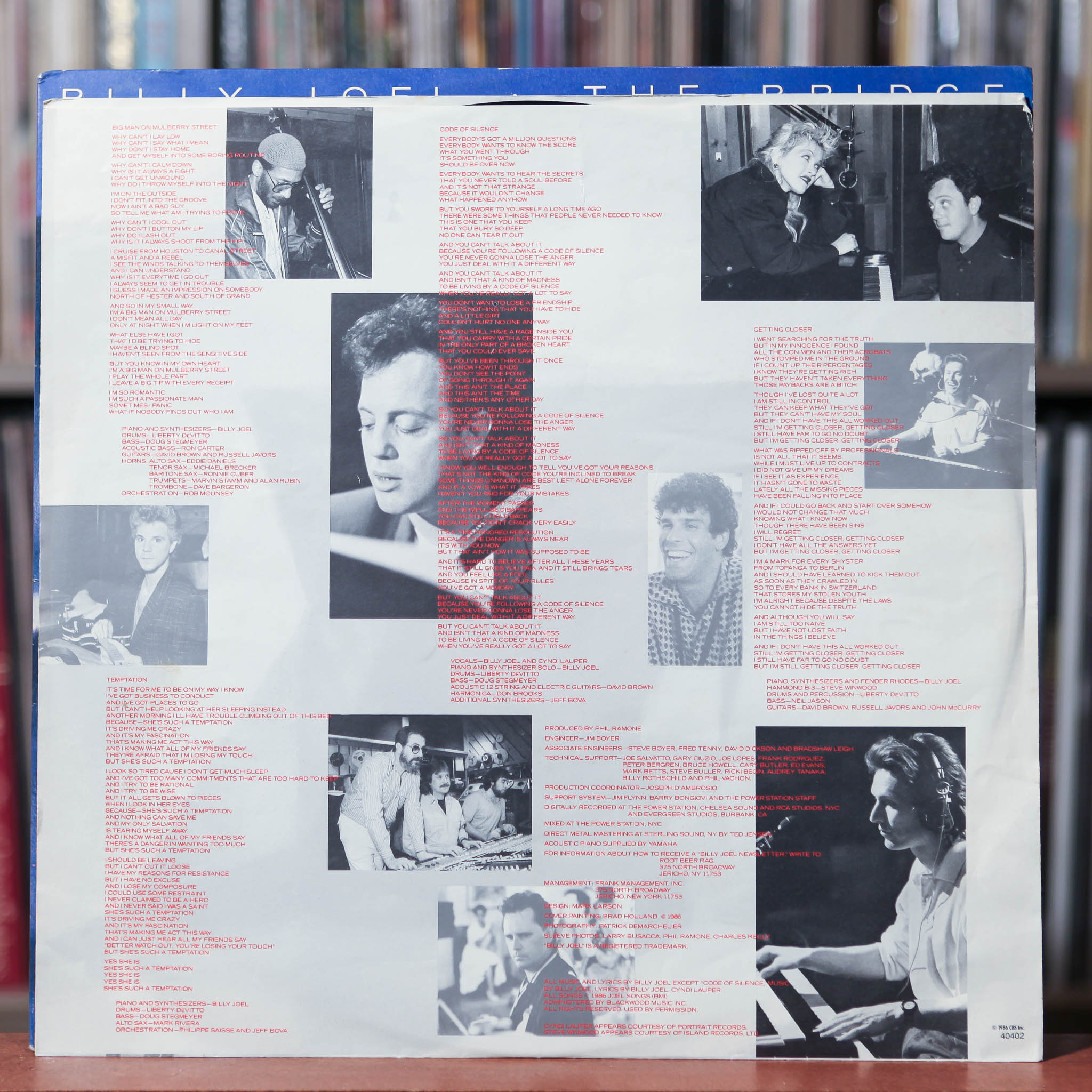 Billy Joel - The Bridge - 1986 Columbia, VG+/VG+