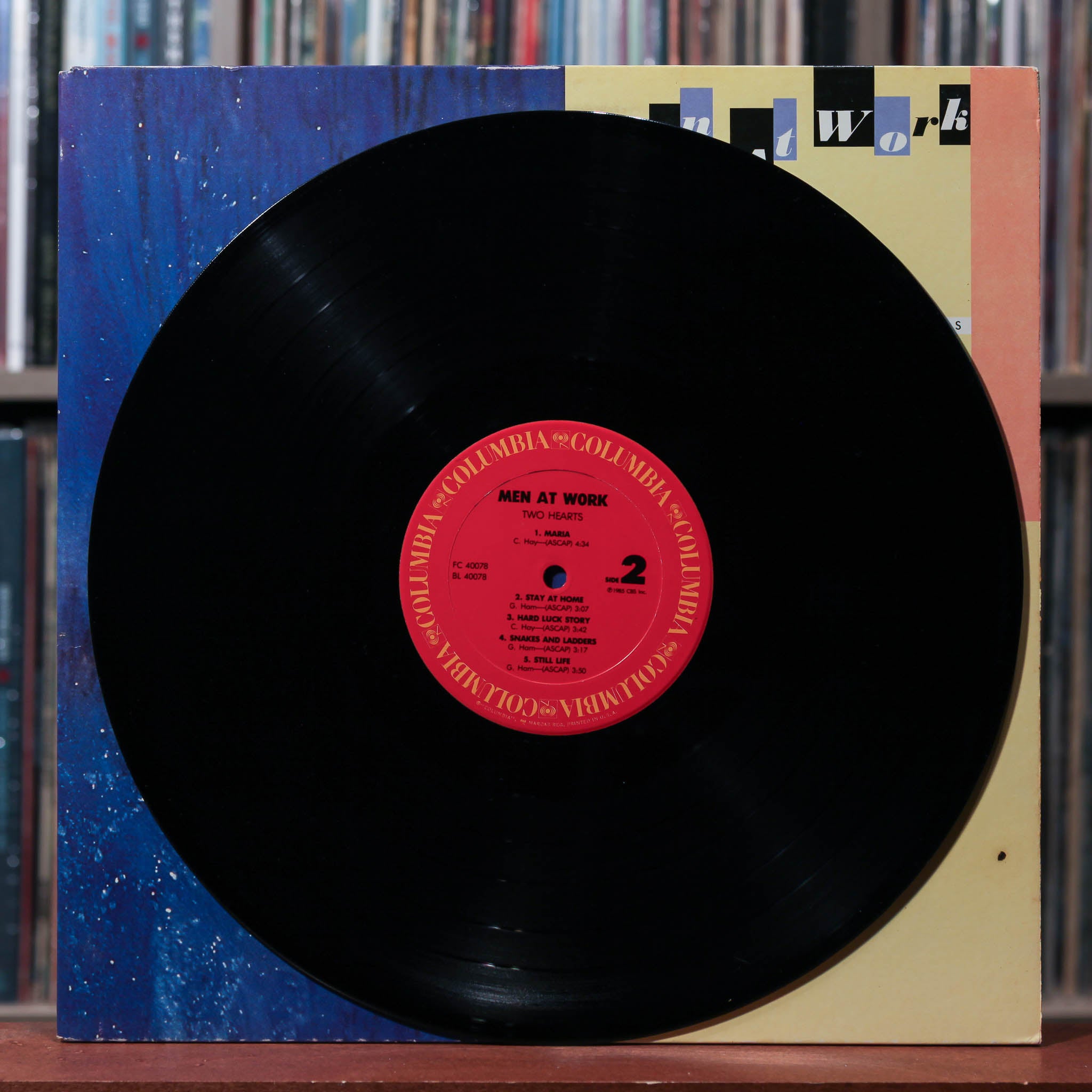 Men At Work - Two Hearts - 1985 Columbia, VG+/EX