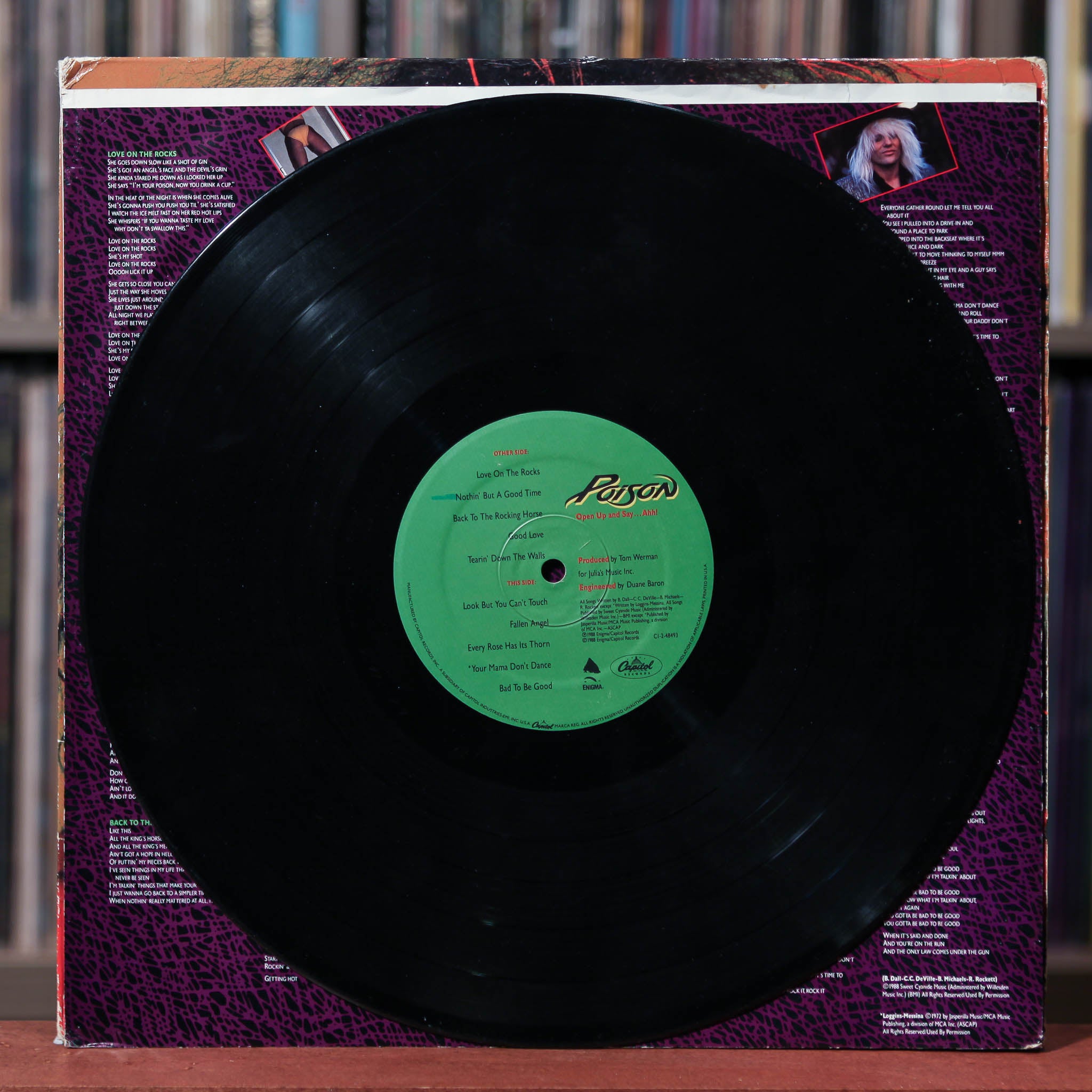 Poison - Open Up And SayAhh! - 1988 Enigma, VG,VG+