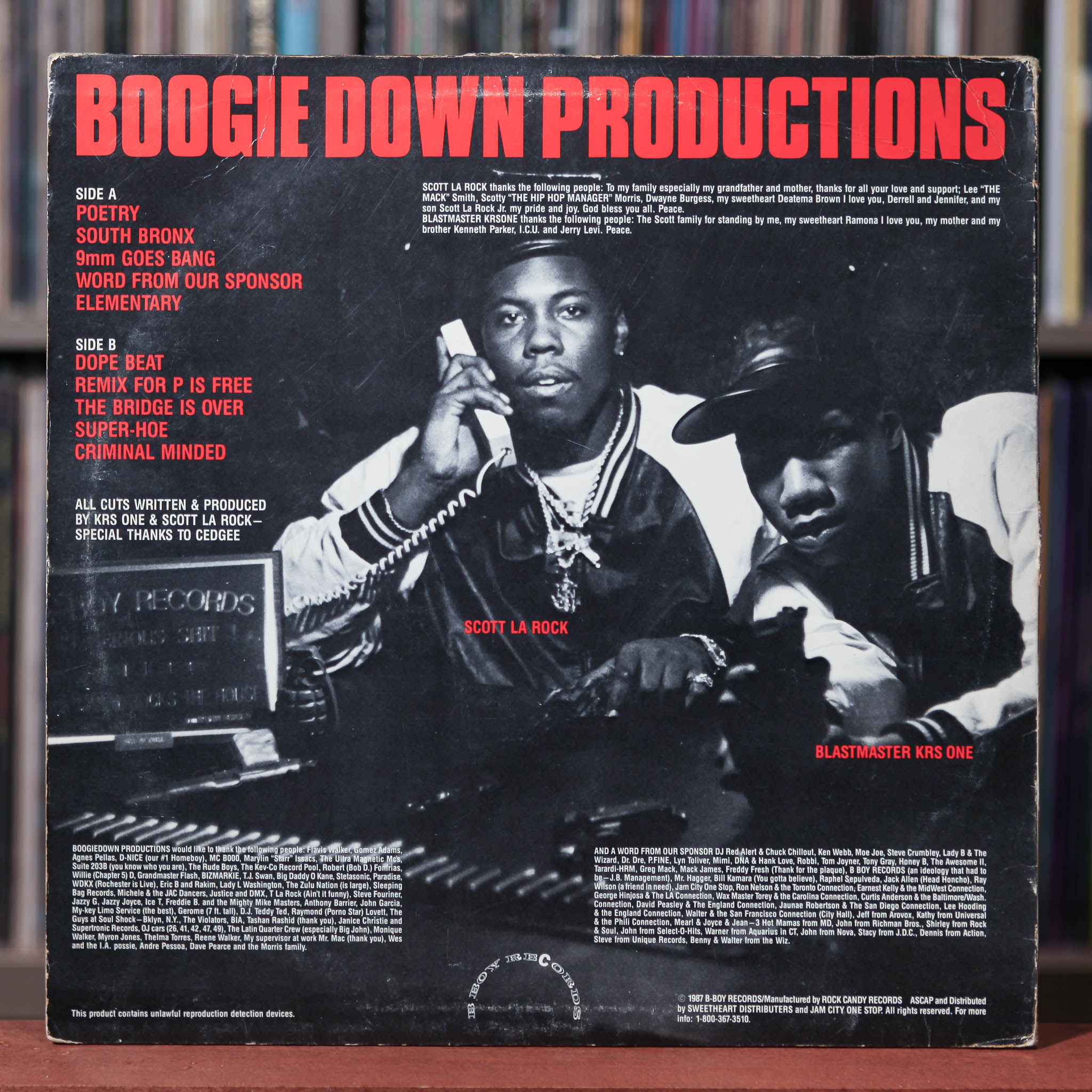 Boogie Down Productions - Criminal Minded - 1987 B-Boy, VG/VG