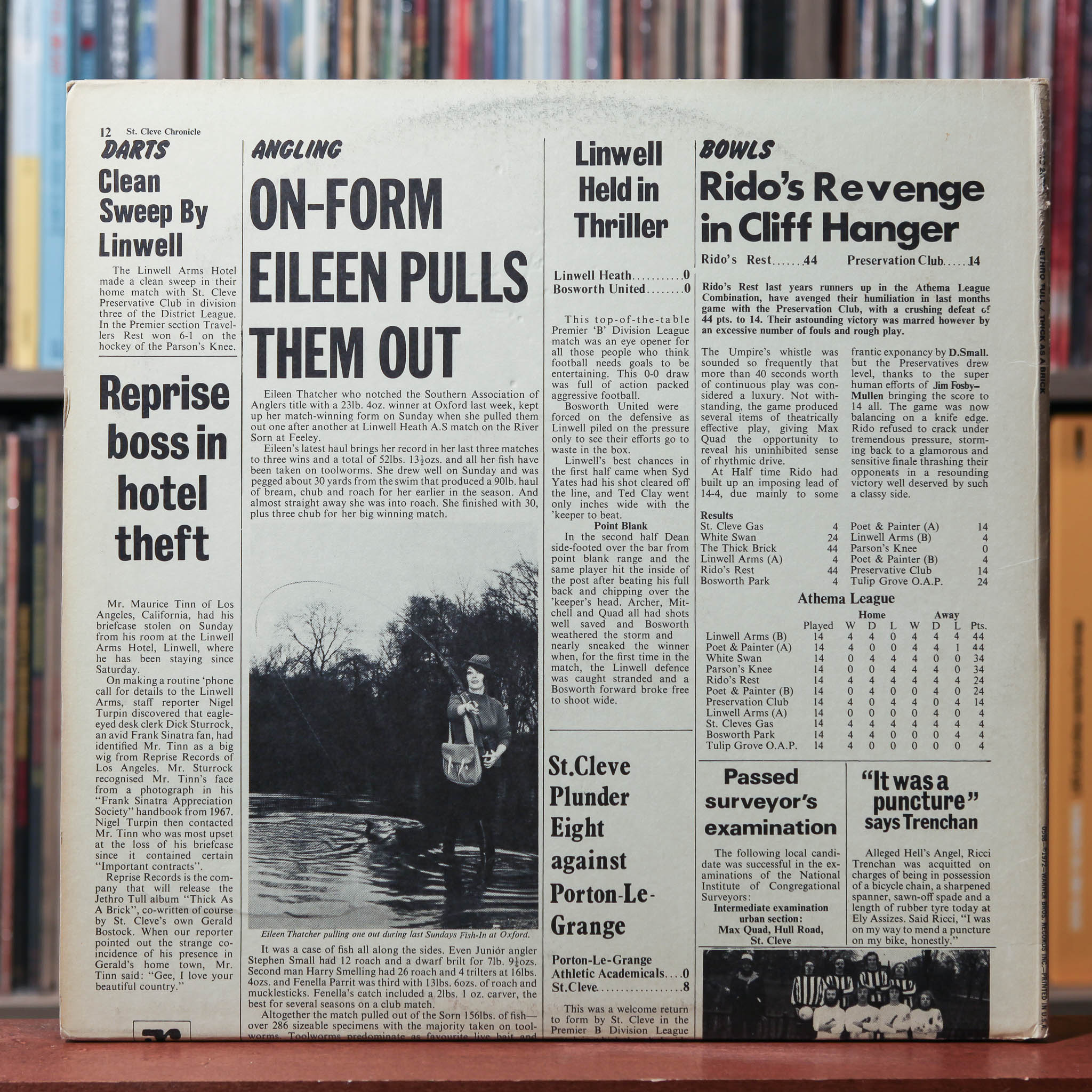 Jethro Tull - Thick As A Brick - W/ INSERT 1972 Reprise Records, VG/VG