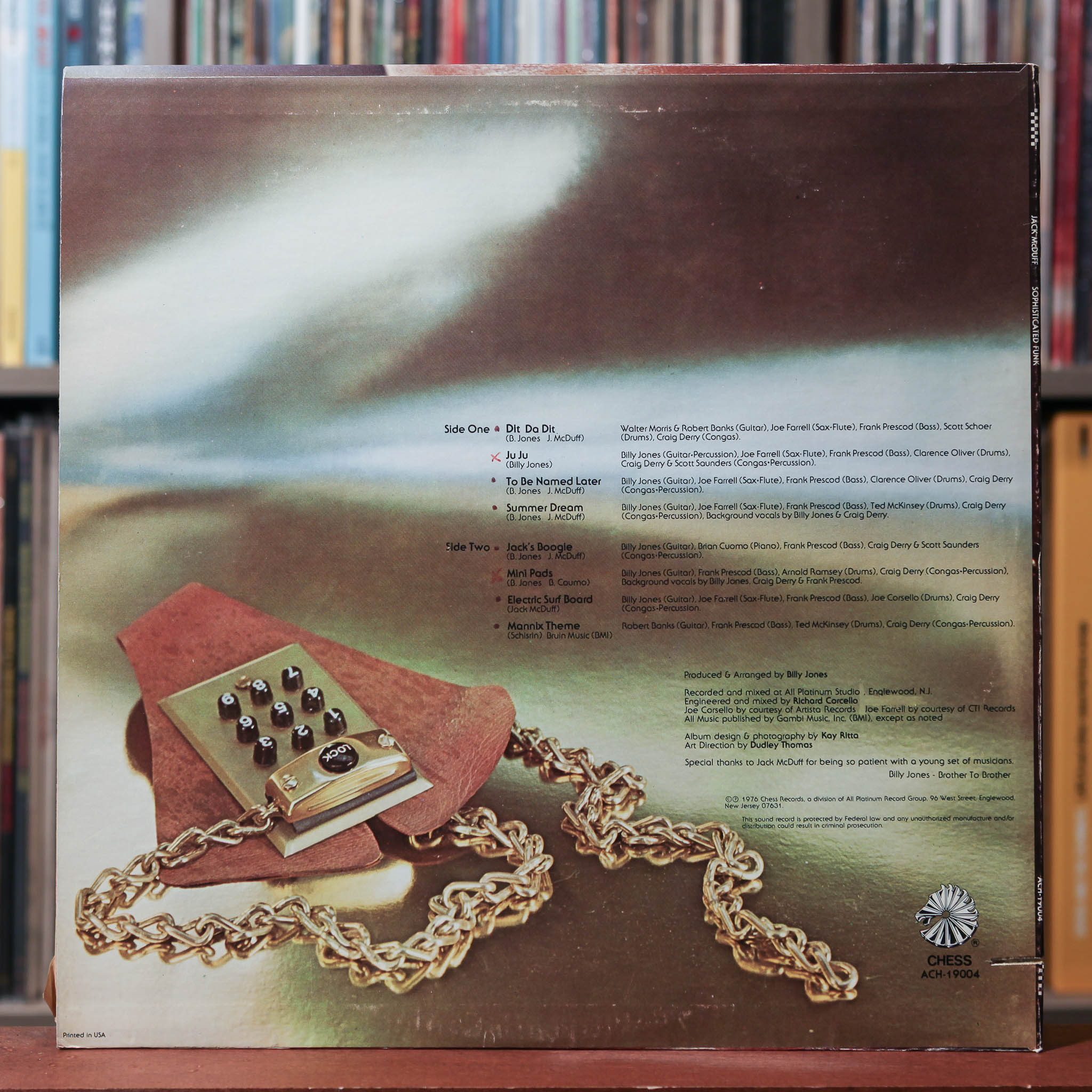 洋楽 JACK McDUFF / SOPHISTICATED FUNK LP Brother Jack McDuff - Sophisticated Funk - 1976 Chess, VG/EX