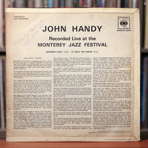 John Handy - Recorded Live At the Monterey Jazz Festival  - UK Import - CBS, VG/VG