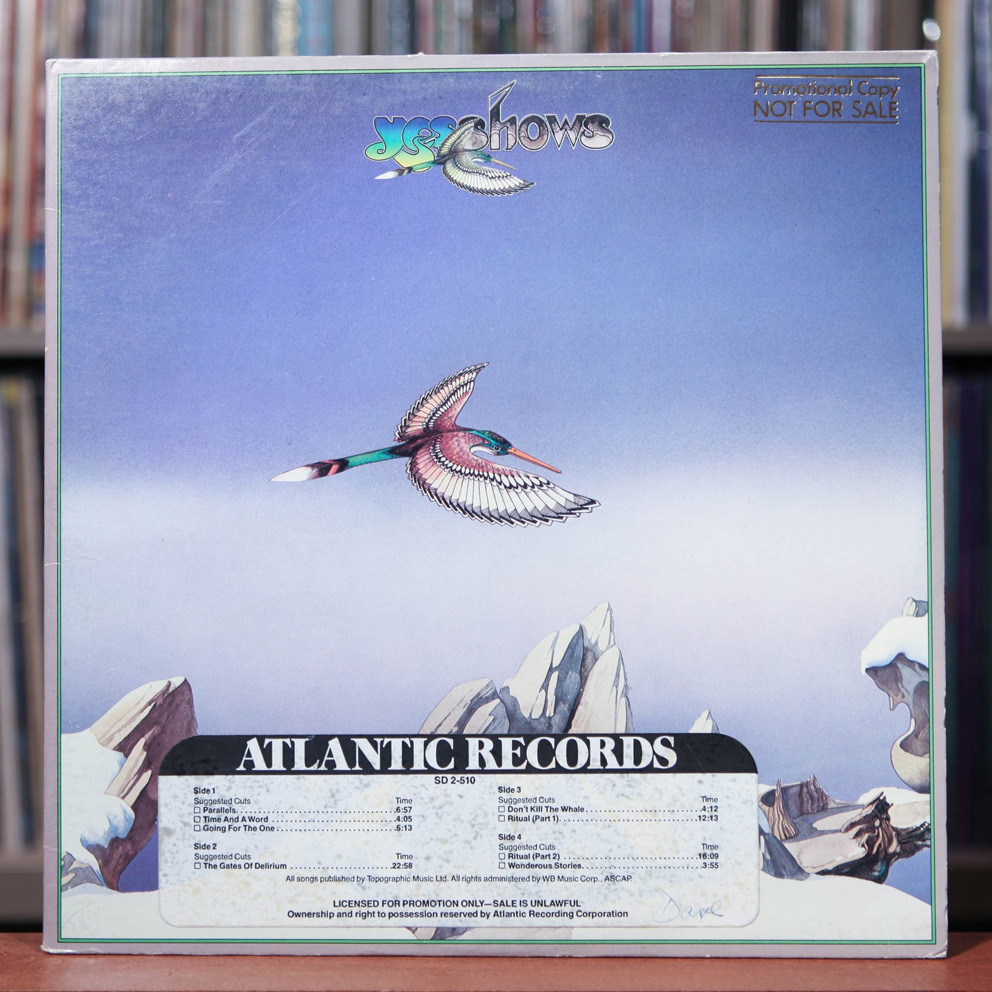 Yes - Yesshows - Rare PROMO - 1980 Atlantic, VG++/VG